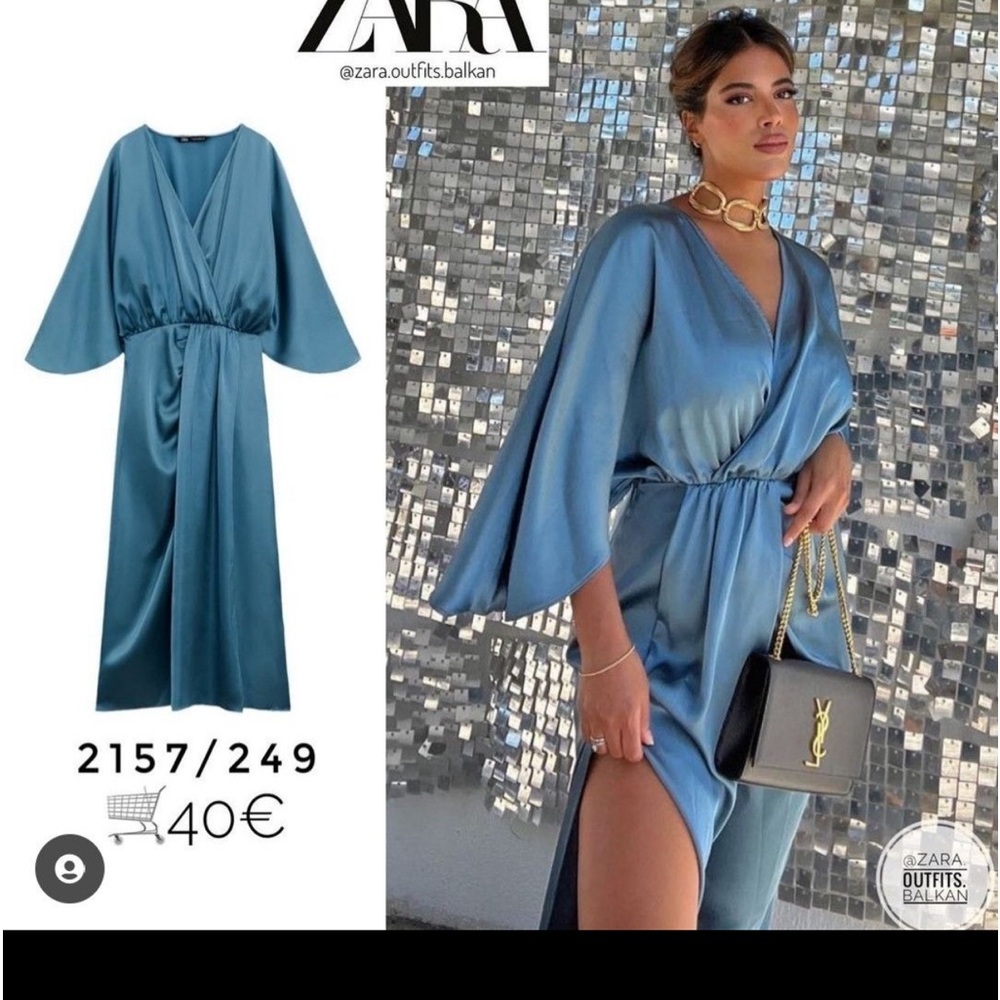 Zara satin midi dress size medium